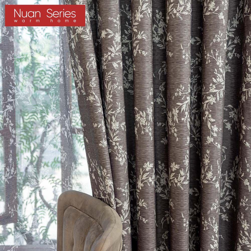 1PC Nuan Series French Antique Style Versatile Printed Curtains Full Blackout Curtains for Bedroom Living Room Balcony Window for Home Decor