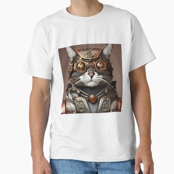 Steampunk Cat 1 Classic TShirt Made In UsaAus TShirt S2xl S