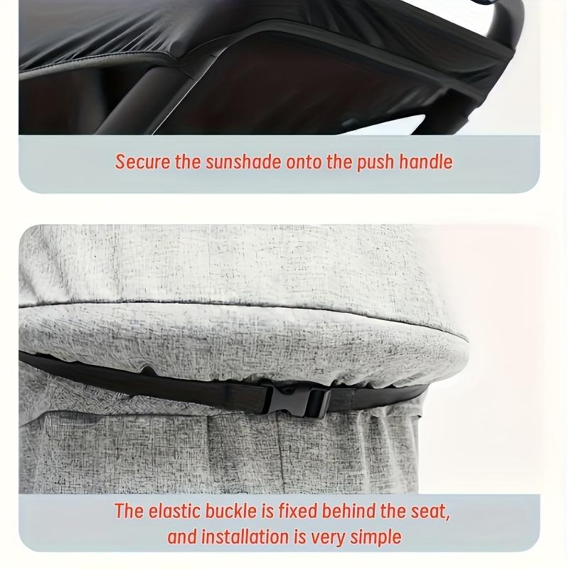 Black Elastic Mesh Stroller Sun Canopy Protection  Sun Shade Adjustable Stretchable Design Lightweight Portable Baby Carriages