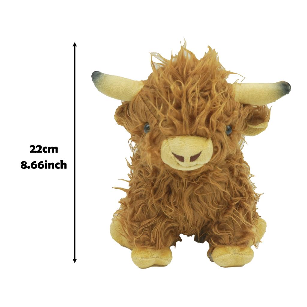 Treasuringu New Highland Cattle Stuffed Toys Highland Cow Plush Toy Soft Animals Fluffy Doll Birthday Gift For Kids