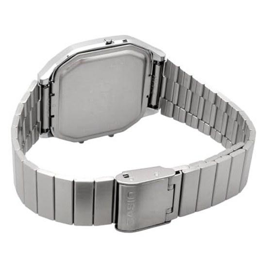 CASIO Ana-Digi Quartz Wristwatch Edgy Collection AQ-240E-7A Unisex Dual Time Silver Overseas Model