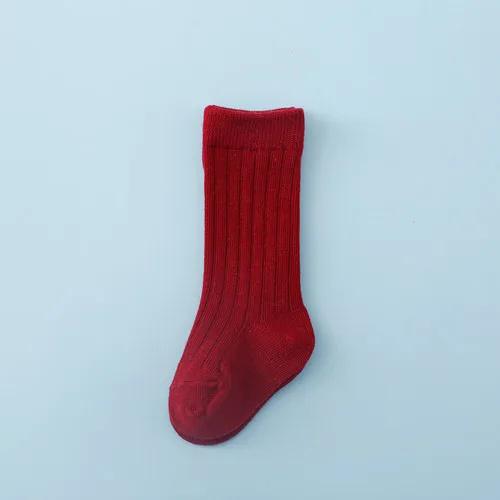 

Детские носки для мальчиков и девочек, хлопковые полосатые мягкие детские гольфы, школьные спортивные повседневные детские носки для мальчиков и девочек, От 0 до 5 лет 0-1Y(XS) красный