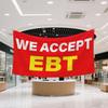 ASUNO 2 Pack 36 x 72 Inch We Accept EBT Banner with Grommets Weatherproof Advertising Polyester Reble Flag for Store Business Office Industrial Yard
