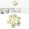 Nordic Luxury Wall Decoration Apricot Leaf Flower Mirror Wall Pendant Iron Art Porch Decoration