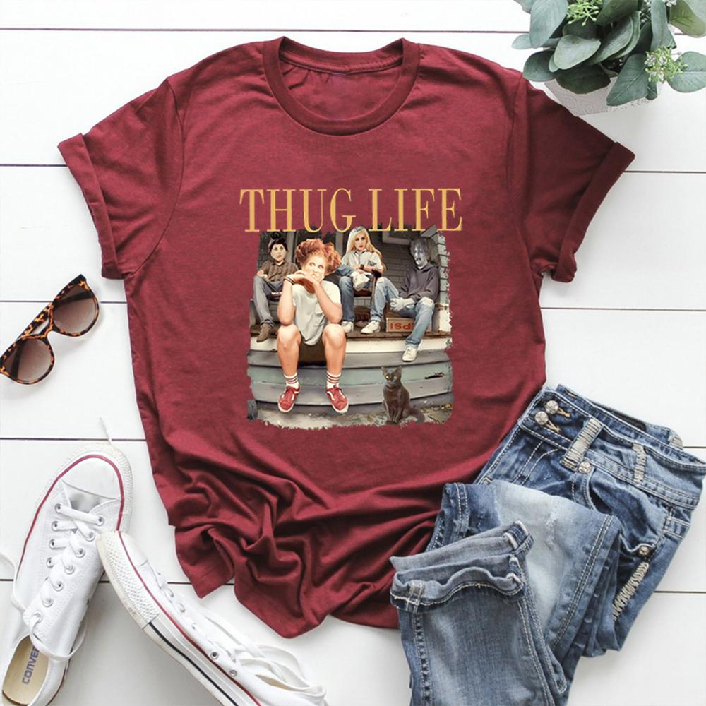 Thug Life Halloween Bad Witches T Shirt Retro Witches Movie Shirts Halloween Character Top Halloween Sanderson Sisters Gift