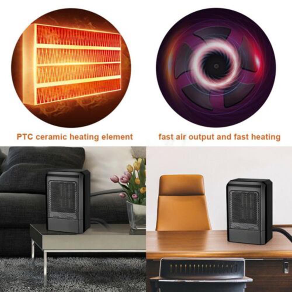 500W Mini Portable Ceramic Heater Electric Cooler Hot Fan Home Office Warmer 500W Mini Portable Ceramic Heater Electric Cooler Hot Fan Home Office Warmer