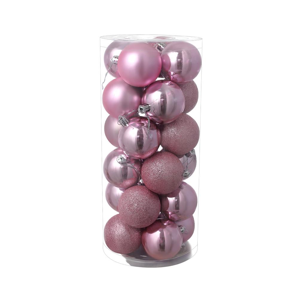36 Electroplated Plastic Christmas Ball Ornaments for Tree and Window Decoration