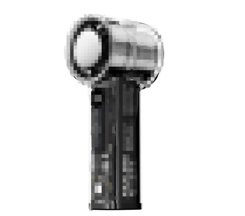 X05 Transparent High-Speed Mecha Handheld USB Fan with Refrigeration Feature 155x60x55 mm