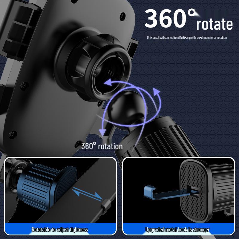 Rotating Spiral Hook Car Vent Phone Holder for 17MM Ball Head