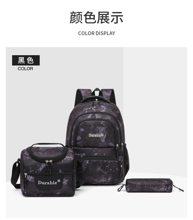 Children School Bags For Boys Set Schoolbag Primary Book Bag School Backpack With Lunch Bag 3Pcs Kids Waterproof Travel Rucksack