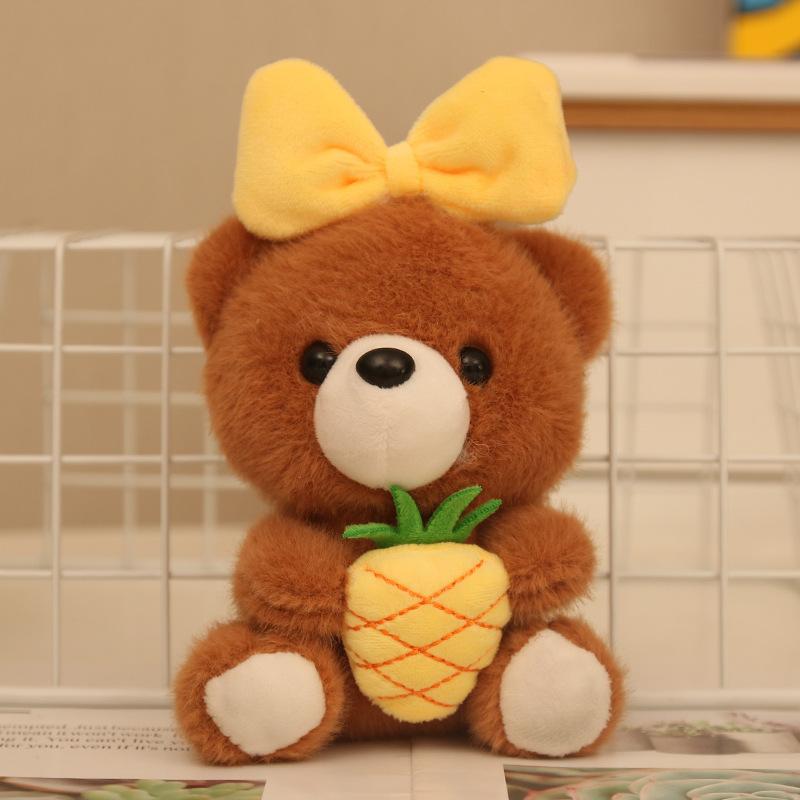 

Новый милый плюшевый брелок в виде медвежонка с бантом, плюшевая подвеска для сумки для друзей 4 Inch [Golden Lobster Buckle]