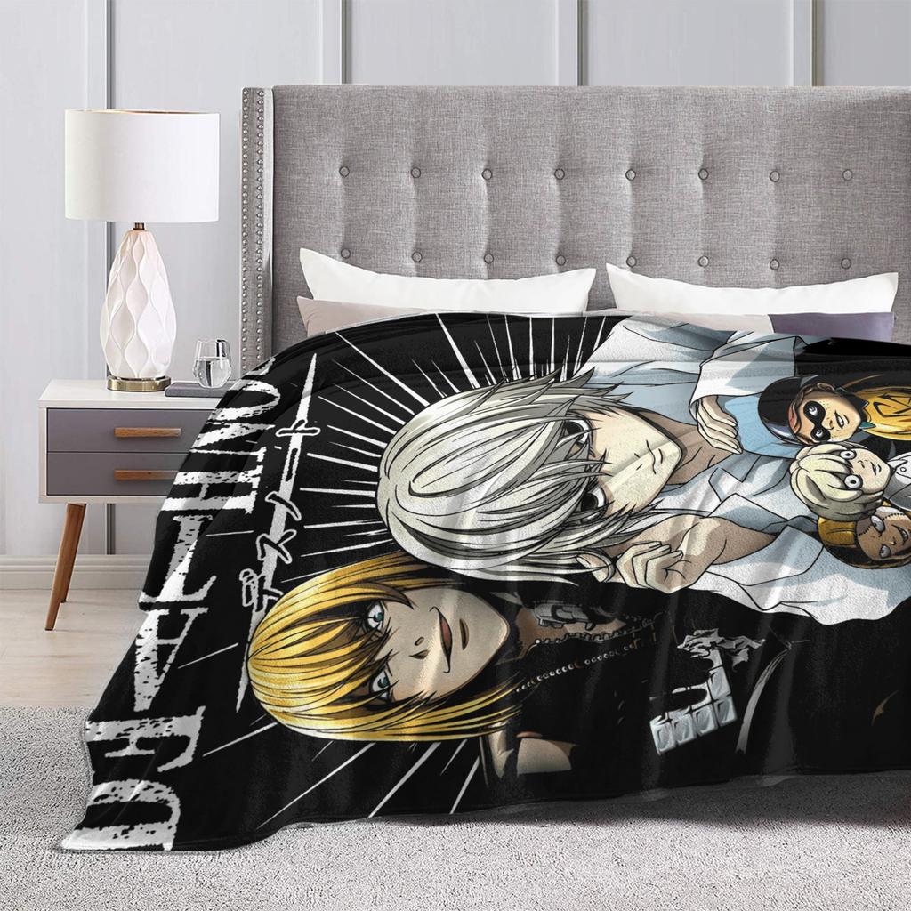 Death Note Near and Mello Flannel Blanket Super Soft Throw Blanket for Living Room Airplane Travel Bedspread Sofa Bed Cover