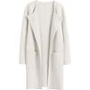 Womens Oversized Wool Blend Coat Longline Casual Outerwear With Notched Collar Pure Color