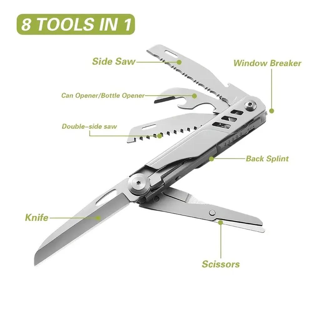 8 in 1Multifunctional Knife,Portable Folding Sharp Knife,Outdoor Hunting Camping Survival Tools Multi-purpose Camping Supplies.