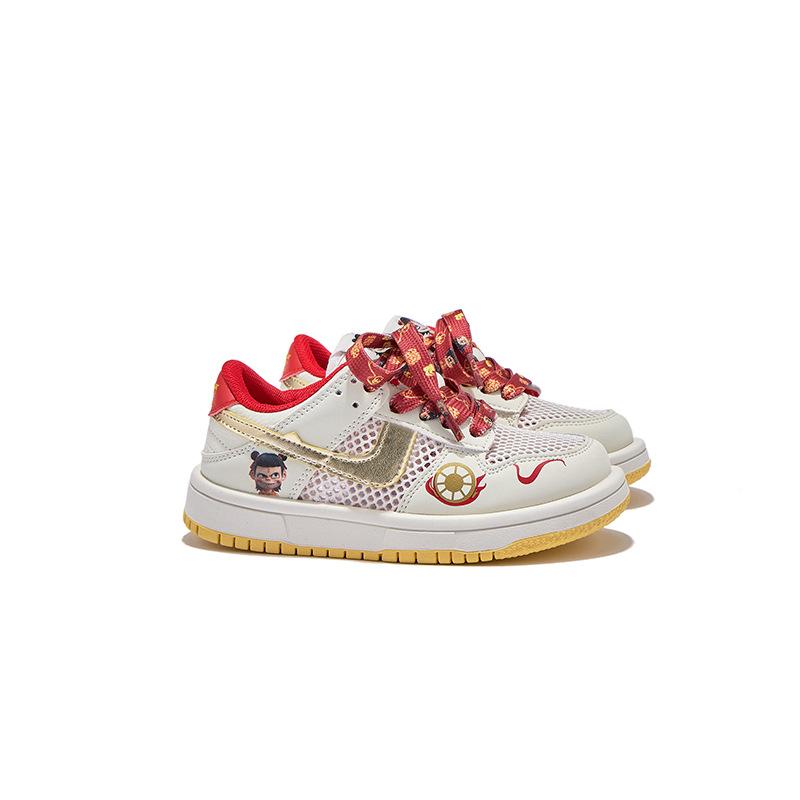 

Children s board shoes 2025 spring and summer new sports shoes Boys casual shoes Girls breathable mesh shoes Hollow white shoes 26-30 yards, 5 pairs in one hand