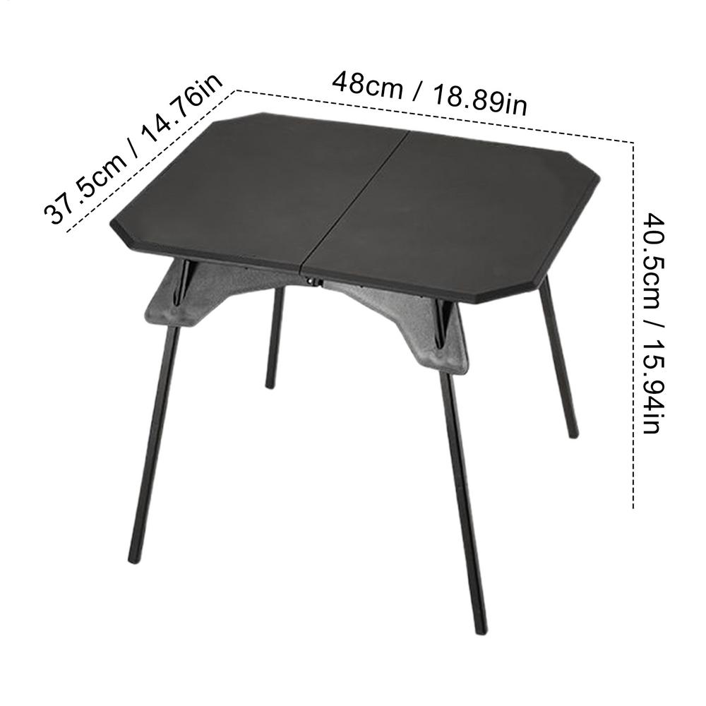 Folding Camping Table Small Folding Camping Grill Table Foldable Stand Lightweight Picnic Desk With Removable Legs Height