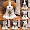 Simulation Husky Cartoon Schnauzer Chihuahua Dog Plush Toy Children Gift Doll