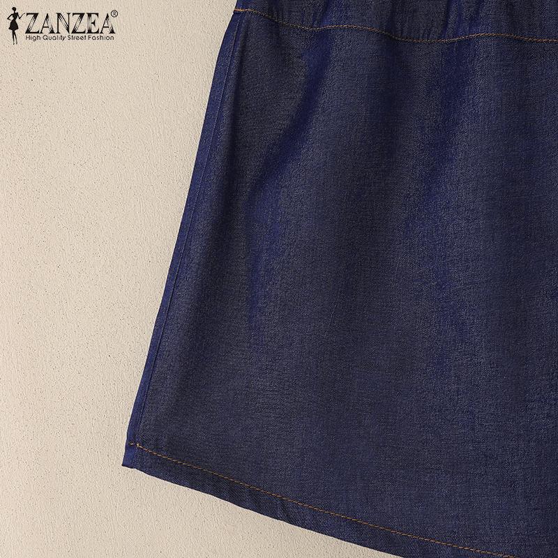 ZANZEA Women Casual Elastic Waist Loose Summer Shorts