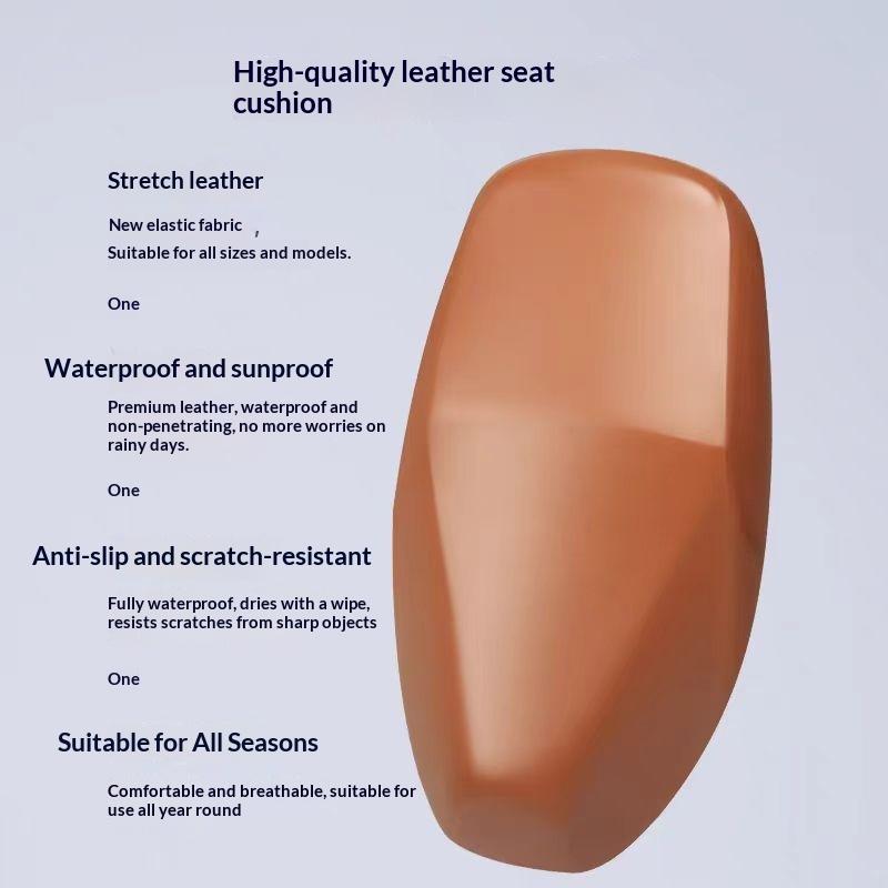 Waterproof Motorcycle Seat Cover, Elastic Leather Scooter Seat Protector, Universal Motorbike Cushion Cover For Electric Bike