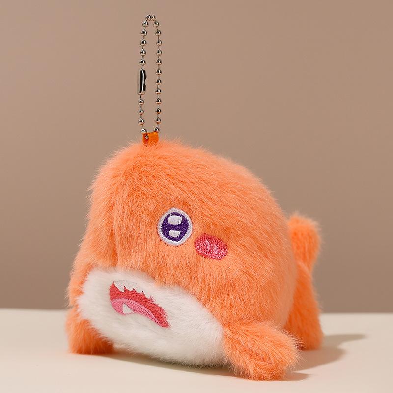

Cute Sea Animals Small Shark Pendant Plush Toys Gift Cartoon Small Shark Soft Plush Stuffed Backpack Decor Pendant Keychain