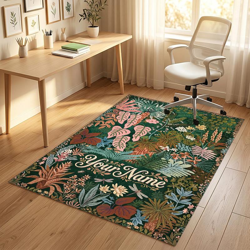 Avontuurlijke Reis Thema Kristal Fluweel Tapijt Gepersonaliseerde Custom Naam Tekst Zachte Vloermat Huisdecoratie