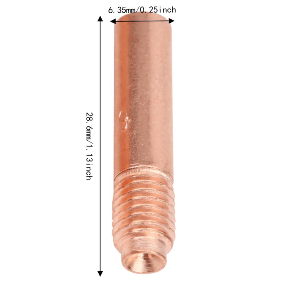 20Pcs Stable Performance MIG Welding Contact Tips Copper Copper Welding Nozzles For Welding Machine