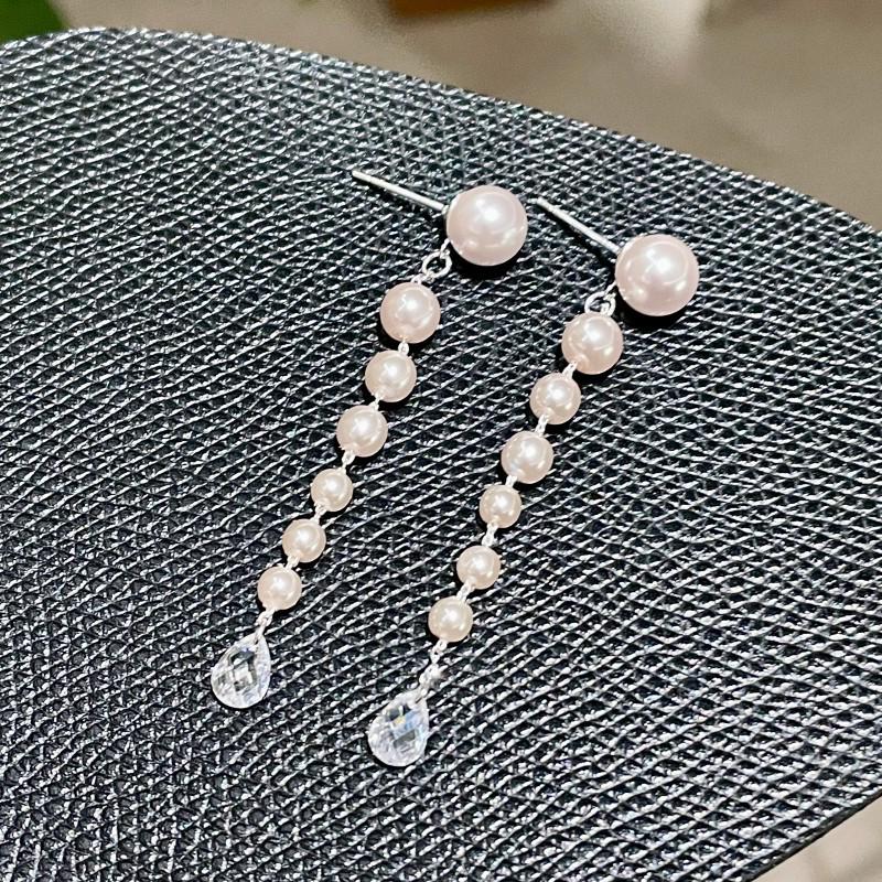Vintage Black Series Stud Earrings 925 Silver Needle Minimalist High-End Personality Accessories for Women