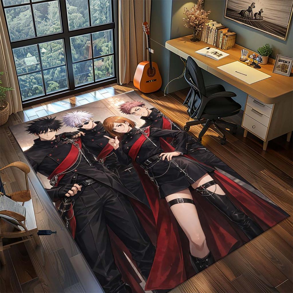 Jujutsu Kaisen Anime Teppich Großer Teppich Rutschfeste Waschbare Fußmatte Gamer Zimmer Schlafzimmer Heimdekoration -QJY