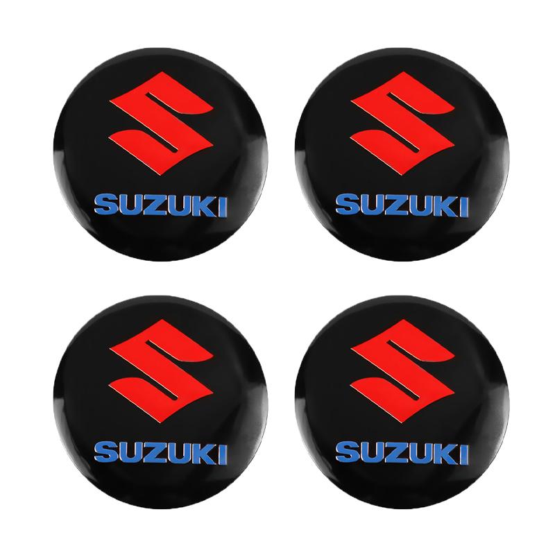 4Pcs Car Emblem Wheel Hub Center Cap Sticker Rim Badge Cover For Suzuki SX4 Swift Jimny Ignis Alto S-cross Vitara Celerio Across