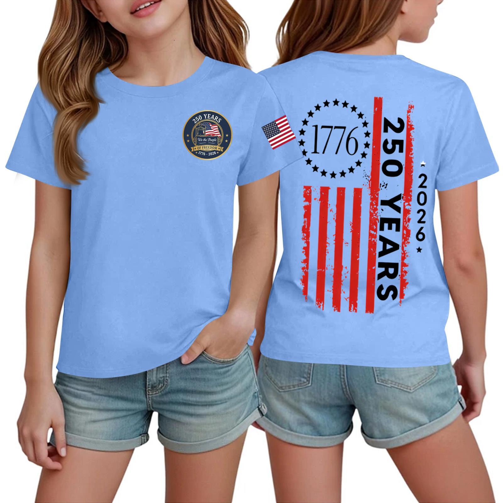 

Kids Print Round Neck Short Sleeve Casual T-shirt 100