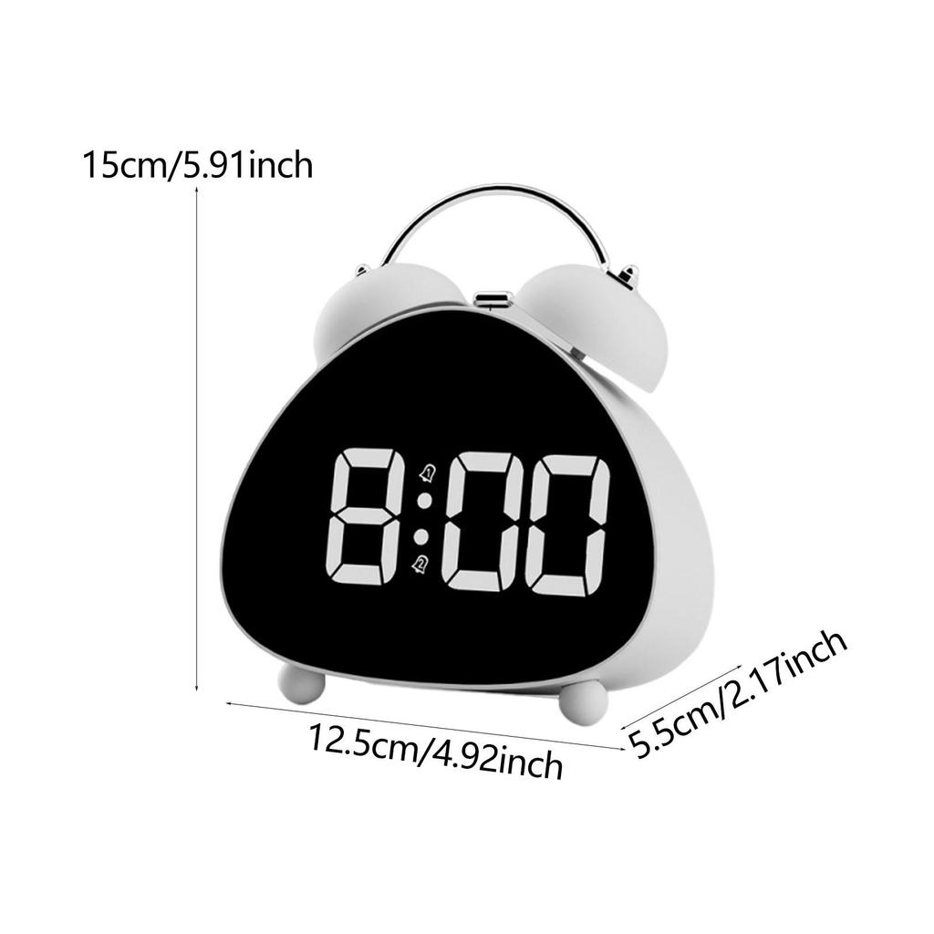Electronic LED Alarm Clock Home Decor Time Precision, Loud Bell, Double Bell Tabletop Clock for Office Heavy Sleepers Dormitory