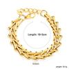 Trendy Hip-hop New Goth Unisex Fashion Bracelet Unique and Creative Irregular Stainless Steel Gold-plated Design Punk Style Gift