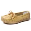 2025 New Women Shoes Moccasins Women Flats Loafers Genuine Leather Female Shoes Slip On Ballet Bowtie Ladies Women's Shoes