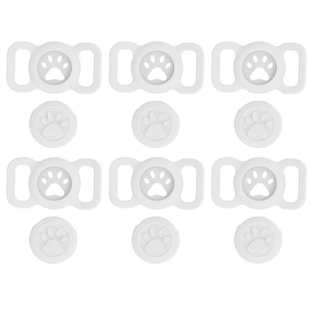 6pcs Pet Collar Holder for Airtag Silicone Anti Lost Protective Cat Collars Case for Cat Dog Pet