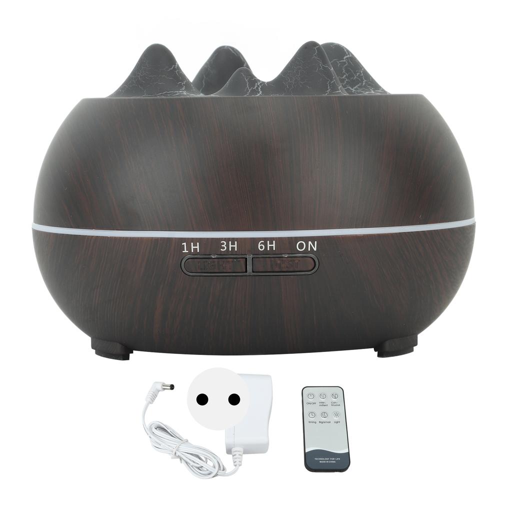 Flaming Mountain Humidifier Mini Essential Oil Diffuser Aromatherapy Machine for Office  Black Grain