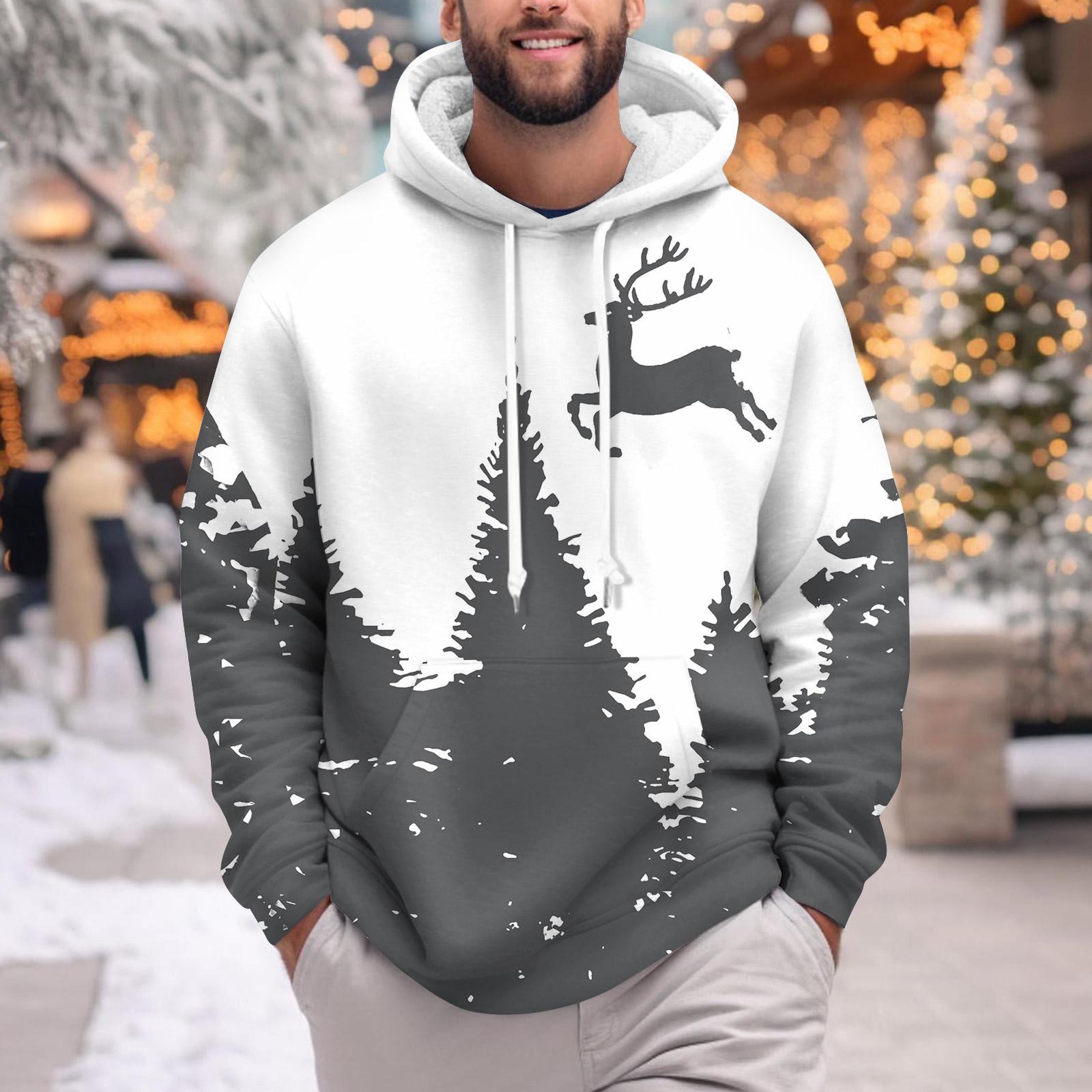 

Мужское теплое плюшевое пальто с принтом, флисовый свитер, повседневное пальто, свитер с карманами, зимнее пальто L