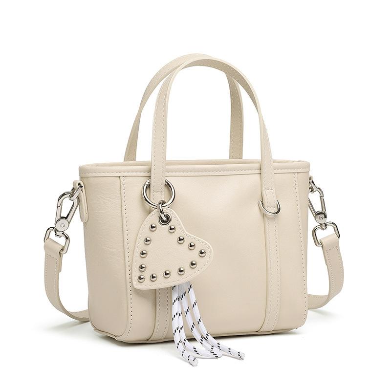 

Real Crystal Vegetable Tanned Leather Handbag Female Design Sense High Sense Shoulder Messenger Bag Versatile Commuter Tote Bag mouth 21*bottom 16*8.5*13.5