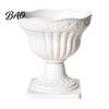White Urn Planter Pot, Tall Vintage Roman Column Flowerpot, Plastic Decorative Garden Flowerpot Plant Container for Indoor Outdoor Front Porch Balcony