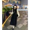 Bubble long-sleeved dress women's clothing autumn new celebrity temperament design long skirt