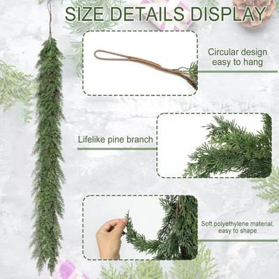 Weihnachtskranz, 6ft Realistischer Baumkranz, Feiertagstischdecke, Kamin, Kranz-Mittelstück