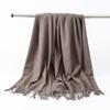 Women's Thick Wool Cashmere Scarf, Autumn/Winter Versatile Unisex Solid Color Shawl, Faux Cashmere, New Thickened Design