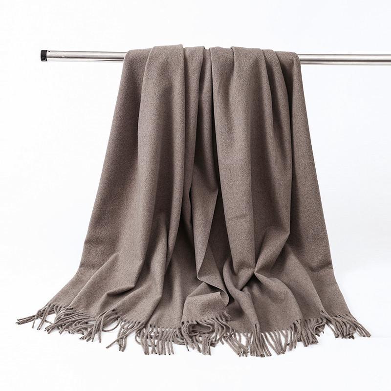 Women's Thick Wool Cashmere Scarf, Autumn/Winter Versatile Unisex Solid Color Shawl, Faux Cashmere, New Thickened Design
