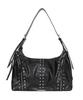 Illigo Leaf Eyelet Big Shoulder Bag Black