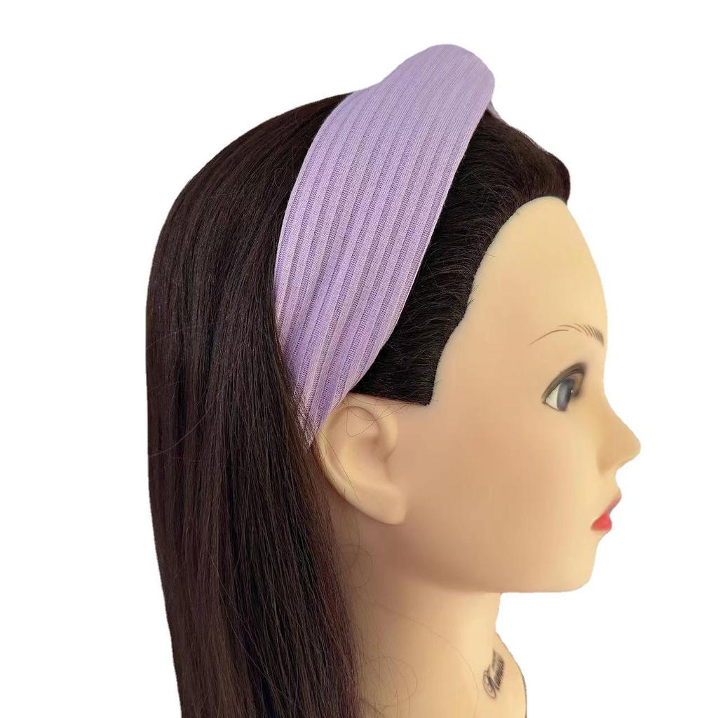 Strick-Stirnband im koreanischen Stil mit Überkreuz-Design für Damen - Elastischer Haarreif zum Gesichtwaschen, für Yoga und Sport.