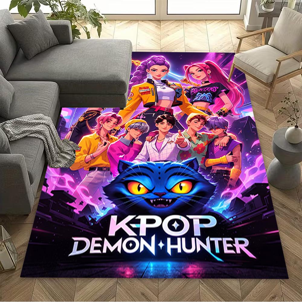 Hunters: Cosmic Quest Floor Rug Office Rug Perfect for Balcony Study Room Game Room Foyer Anti-slip Rug Anime Office Decor