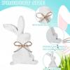 6pcs/set Bunny Shaped Wooden Bunny Table Decoration Minimalist Design Hidden Wooden Pieces Wooden Handicrafts Table Logo