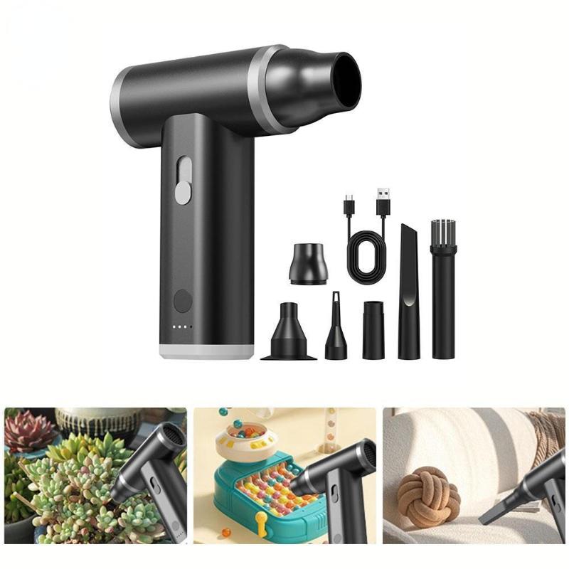12000RPM Portable Dust Elimination Jet Fan Household Mini Jet Turbo Strong Fan With LED Light Electric Air Dust Blower