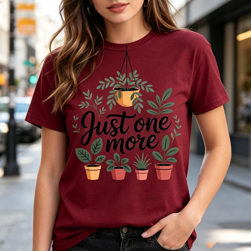 Graphic T Shirt Cute Plant Lover Print Tee Unisex Unisex Soft Cotton Crew Neck Short Sleeve Trendy Streetwear Gift Tops Plant Moms