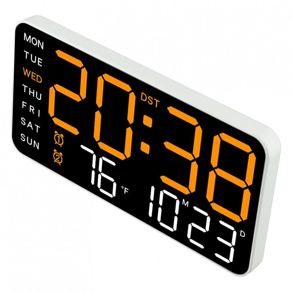 LED Digital Wall Clock Temperature Date Display Clock Day And Week Display