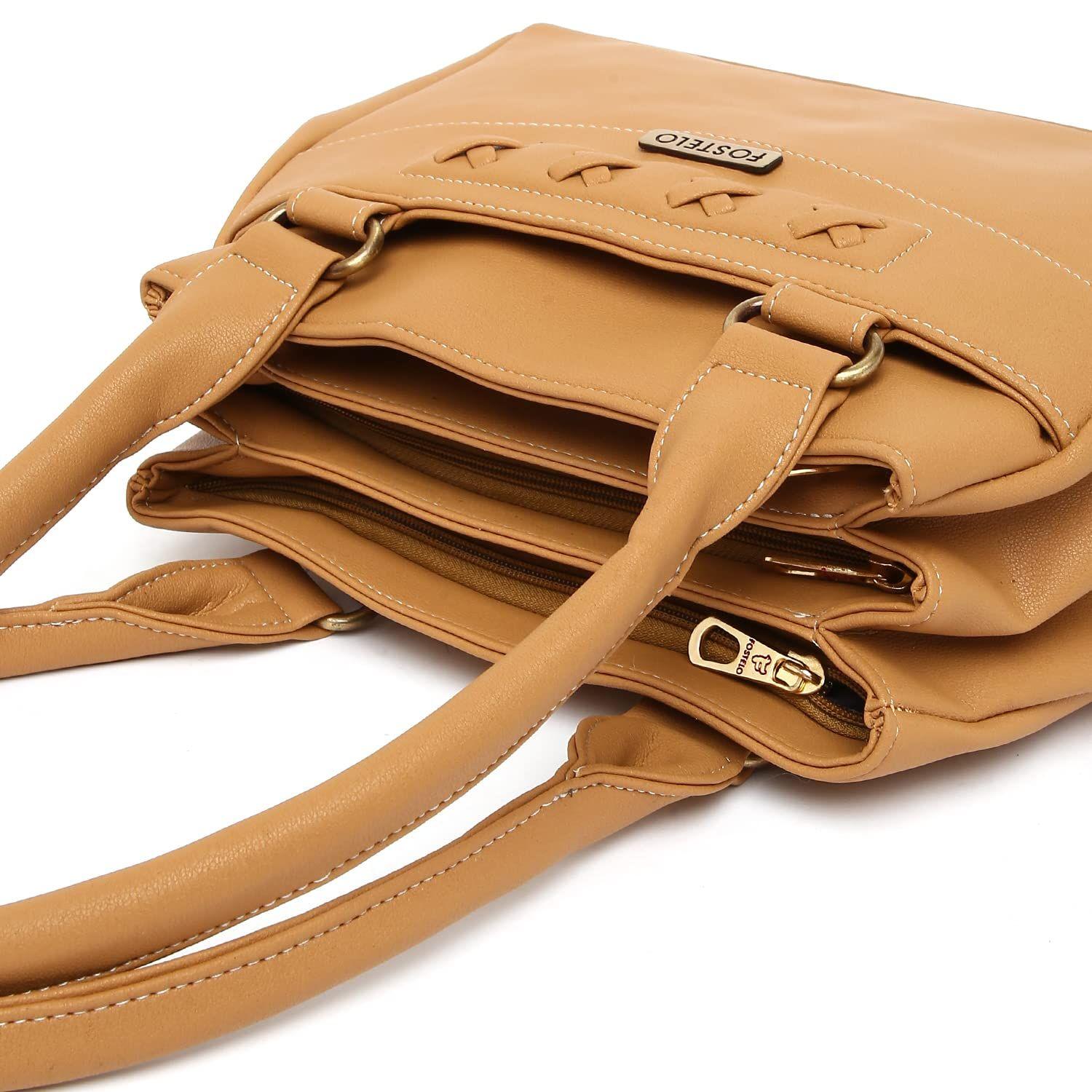 Женская сумка из искусственной кожи со стороны океана (большой) 10 x 9 x 5 in коричневый — фото 5